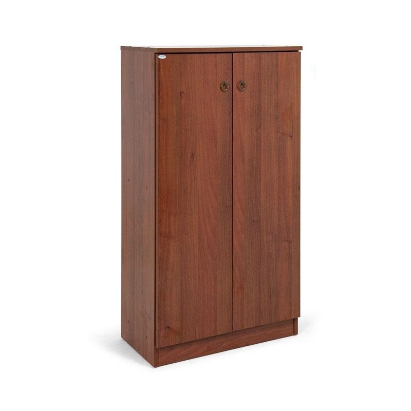 Armadio scarpiera Noce Antico in legno nobilitato 2 ante/4 ripiani 130x71x38