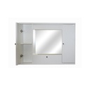 Mobile specchiera bagno bianco frassinato 2 ante c/ribalta h.61x93x14 cm