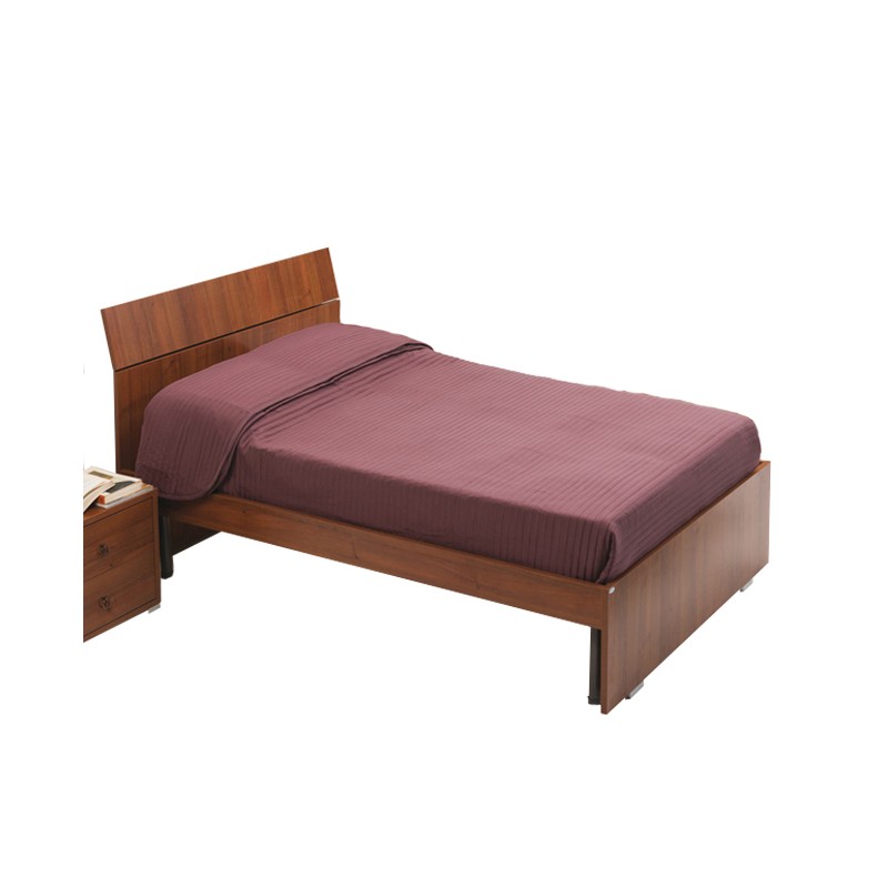Letto una piazza e mezza per camera noce antico cm 200x131xH 98