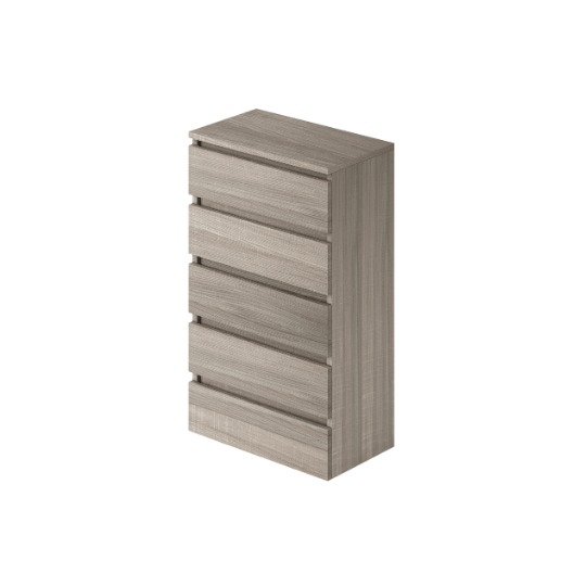 Cassettone in legno nobilitato con 5 cassetti H.127x75x40 cm