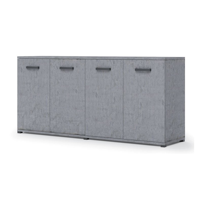 Mobile multiuso grigio cemento in legno nobilitato 180x80x45 cm