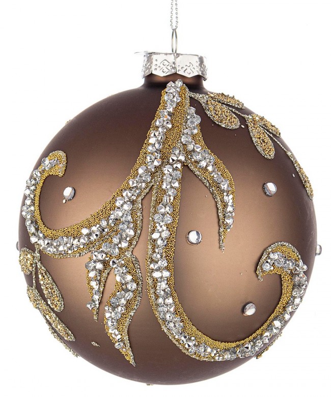 Sfera Vt Droplet Marrone D100 in Vetro