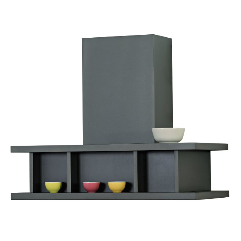 Cappa aspirante in acciaio inox brunito 90x42x26 cm