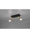 Faretto Spot 2xE27 Vannes Nero-Ottone L26 cm