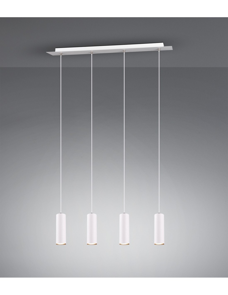 Lampada a Sospensione 4 Punti Luce Marley Bianco