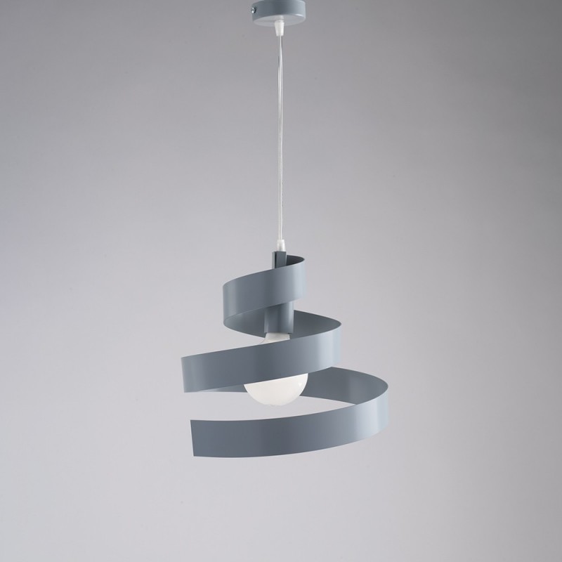 Lampadario a sospensione in ferro grigio 30x h23 cm