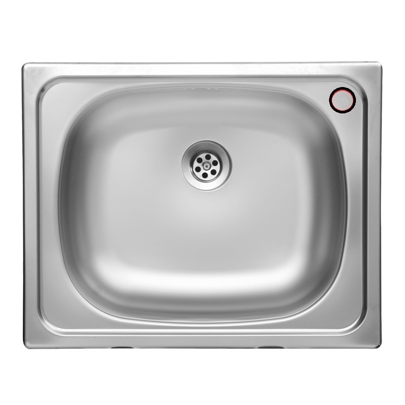 Lavello da cucina in acciaio inox satinato da incasso 40x50 cm