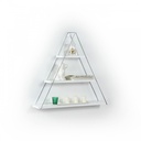 Libreria a muro triangolare bianca 74 x 13 x 61 cm