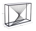 Mobile consolle in metallo nero Espiral, 107x30.5x79 cm