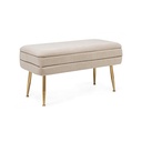 Panca Contenitore Beige con Piedi 79.5 x 37.5 x 42h