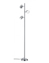 Piantana Fusto Lineare 3 Faretti Spot Led Nichel