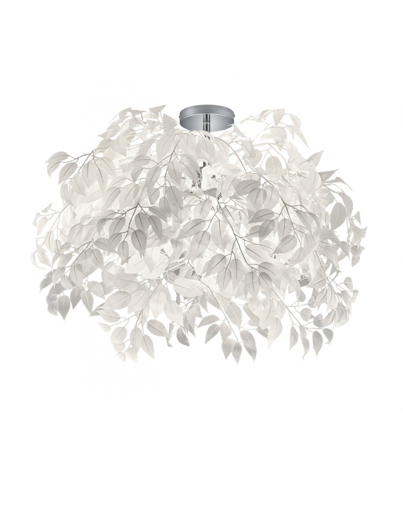 Plafoniera 3 Luci Foglie Lavabili Bianche Leavy Ø70 cm