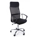 Poltrona da ufficio in ecopelle Dakar con braccioli nero - Dimensioni: 48x49x114/124 cm