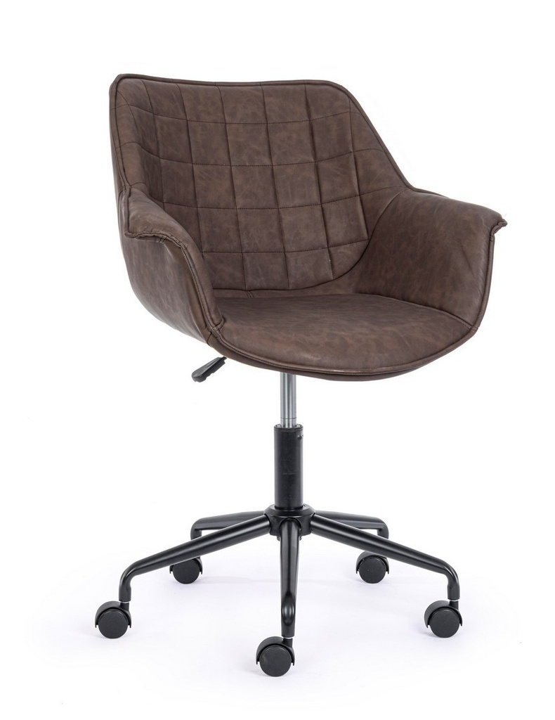 Poltrona ufficio marrone Joshua - 53x60x82 cm