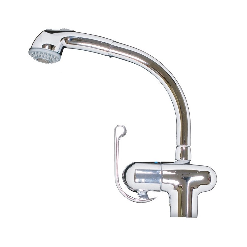 Rubinetto miscelatore lavello cucina con doccetta estraibile 30x21 cm