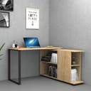 Scrivania con libreria reversibile Rovere OSLO 120x60x74 cm