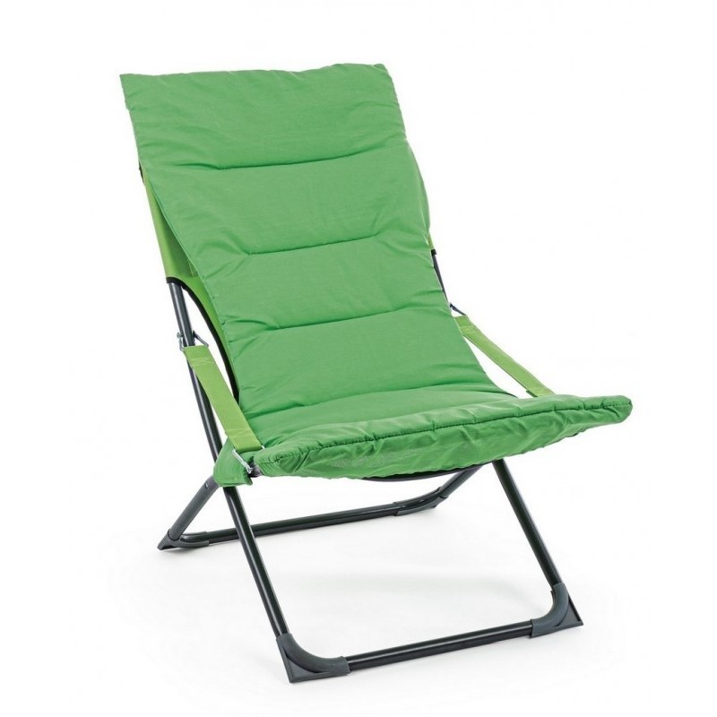 Sdraio pieghevole imbottita verde 60x90xh86 cm