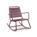 Sedia a dondolo bordeaux Lillian, acciaio trattato per esterno, finitura opaca, da assemblare, 63x90x74h