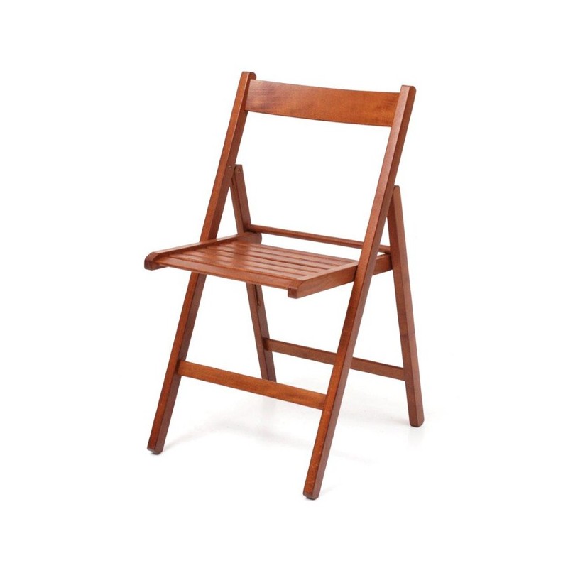 Sedia pieghevole in faggio di alta qualità colore noce 43x48xh.79 cm