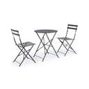 Set da giardino Bistrot antracite con tavolo e sedie