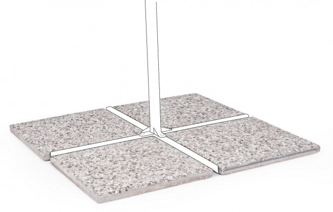 Set4 Marmette Cemento Ghiaino 50x50 20Kg