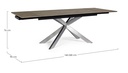 Tavolo Allungabile Acciaio Ceramica Arzachel 160/240 x 90 cm