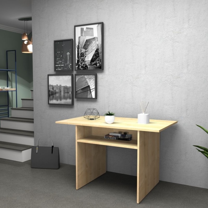 Tavolo consolle ripiegabile Rovere 120x40x h76 cm
