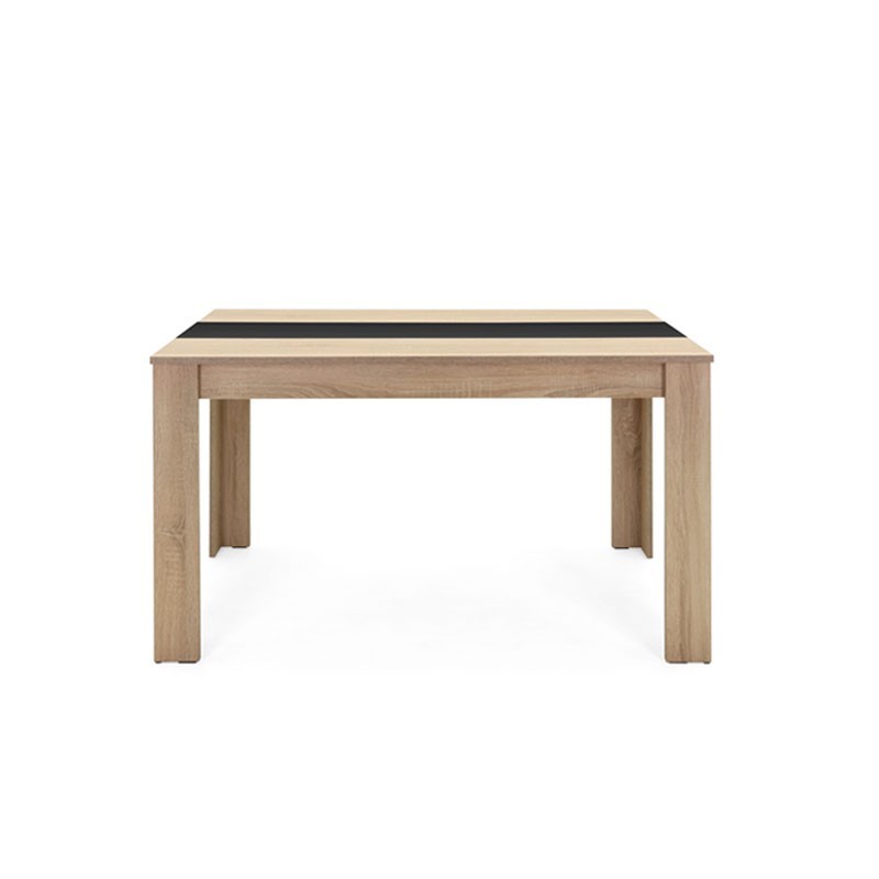 Tavolo da pranzo rovere inserto nero o bianco reversibile 138x80xh.74 cm
