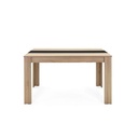 Tavolo da pranzo rovere inserto nero o bianco reversibile 138x80xh.74 cm