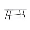 Tavolo ovale effetto marmo 110x50x45h cm