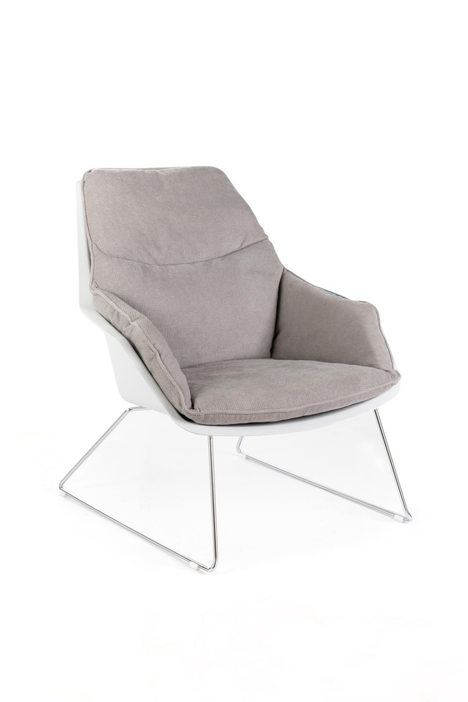  Poltrona in polipropilene grigio chiaro 85 cm x 74 cm H. 86 cm - Samnite