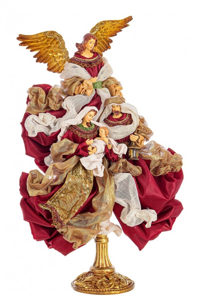 1x Sacra Famiglia Baroque Stand Rosso C - Samnite