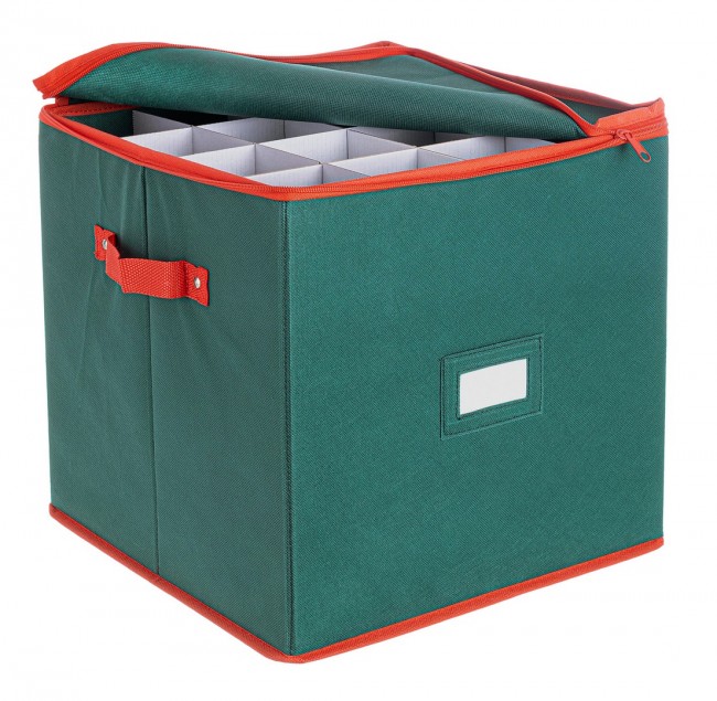 6x Contenitore Xmas Sfere Qu Verde 27P D100 - Samnite