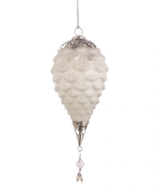 6x Pendaglio Vt Fascinate Pigna Bianco D110 - Samnite