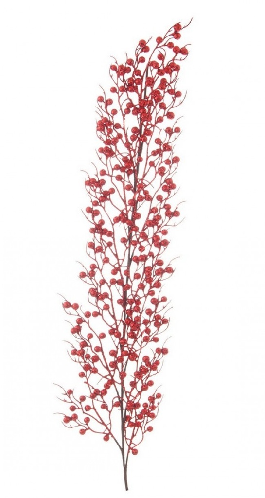 6x Ramo Sheryl Bacche Rosso H104Cm - Samnite