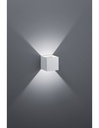 Applique Cubo Louis Doppia Emissione Led Alluminio 10x10 cm Trio Lighting - Samnite