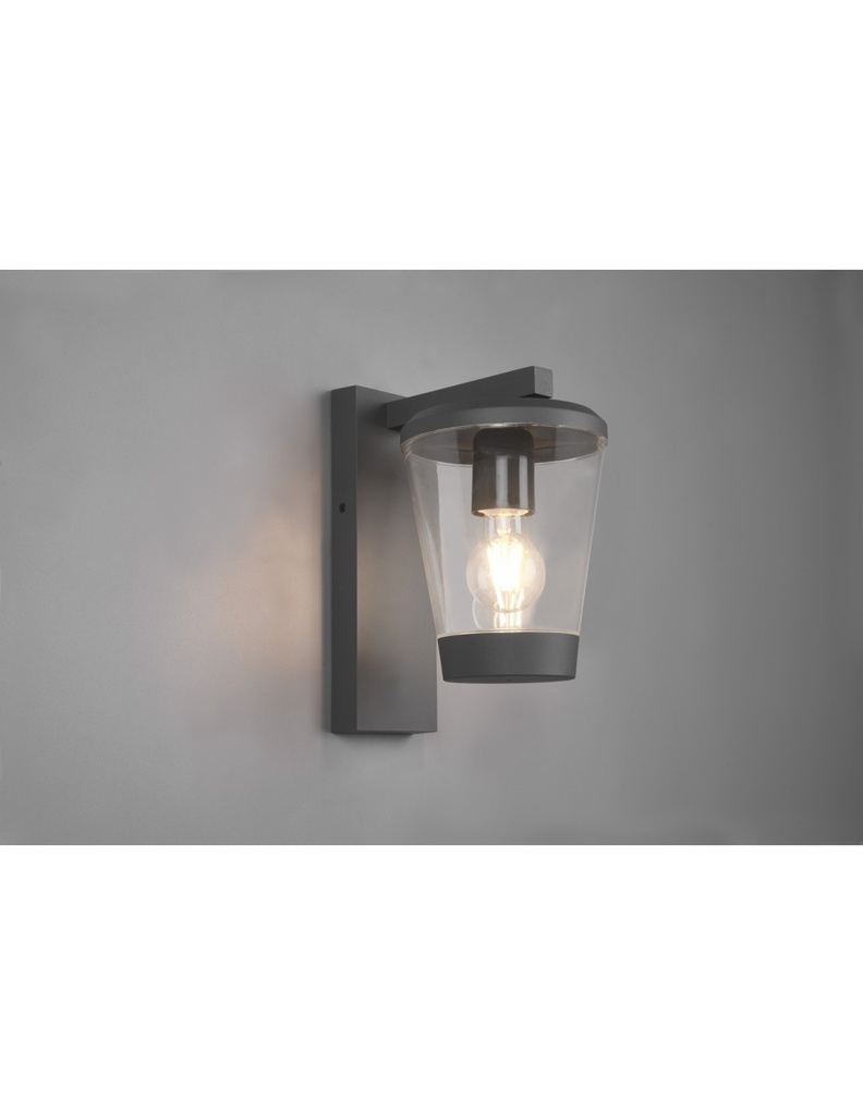Applique Lanterna Cavado Alluminio Antracite IP44 Trio Lighting - Samnite