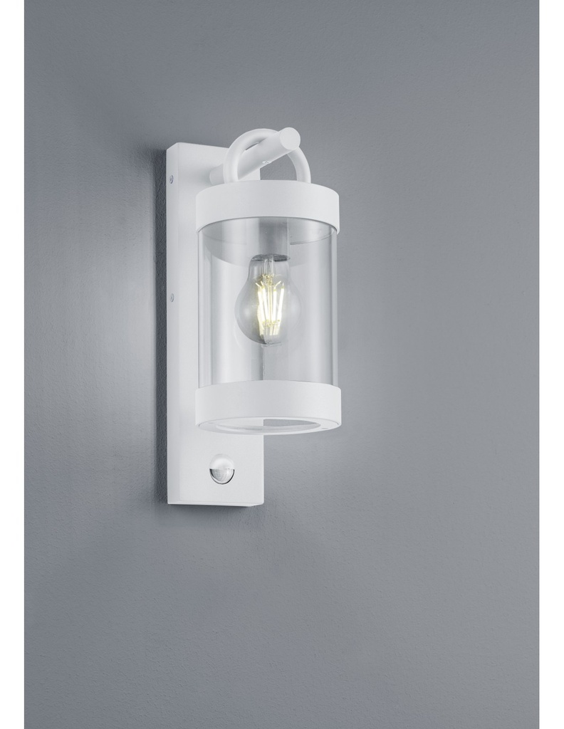 Applique Lanterna Sambesi Bianco IP44 Sensore Movimento Trio Lighting - Samnite