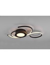 Applique Plafoniera Nera Design Moderno Led Dimmer Jive Trio Lighting - Samnite