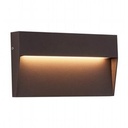 Applique Segnapasso Tondo in Alluminio Pressofuso 6W 777 Lumen 4000°K IP65 caffe' - Samnite