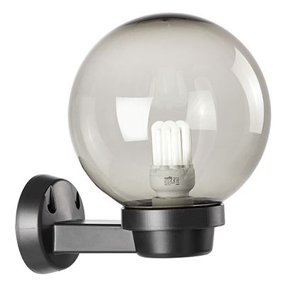 Applique Sf. Fume' D.20 E27  linea globo  nero - Samnite