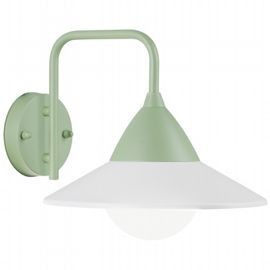 Applique in alluminio e metallo, diffusore in termoplastico opalino, consumo 20W - Samnite