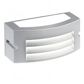 Applique in alluminio pressofuso con diffusore opalino - 10W, 950 lumen, luce calda alluminio - Samnite