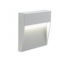 Applique quadrata in alluminio pressofuso con diffusore satinato - 3W, 361 lumen, luce calda bianco - Samnite