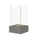 Caminetti al bioetanolo moderno  grigio goffrato cm 25 x 25 x h 65 - Samnite