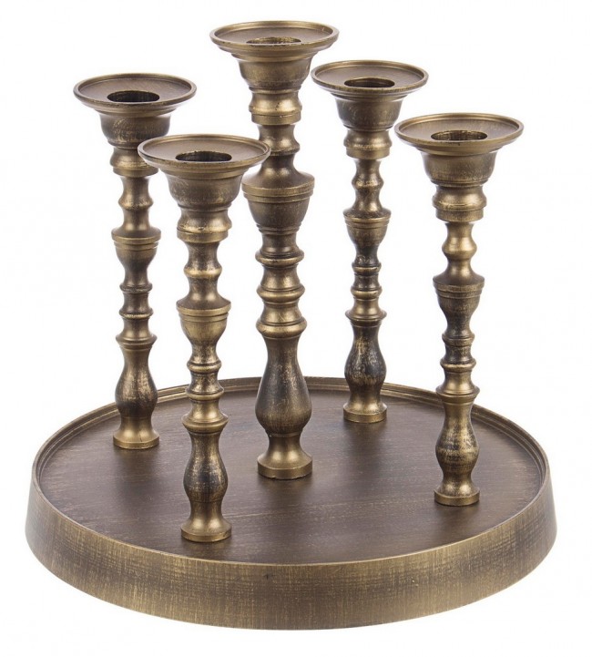 Candelabro Kylie 5F Brunito C-Base - Samnite