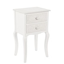 Cassettiera legno bianco 2 cassetti Clorine cm 41 x 33,5 x 68 - Samnite