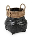 Cesto Deco Priscilla Nero S - Samnite