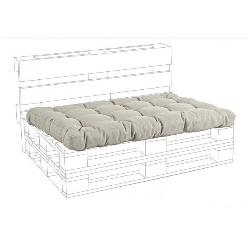 Cuscino in tessuto beige seduta pallet Poly - Samnite