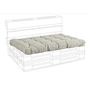 Cuscino in tessuto beige seduta pallet Poly - Samnite